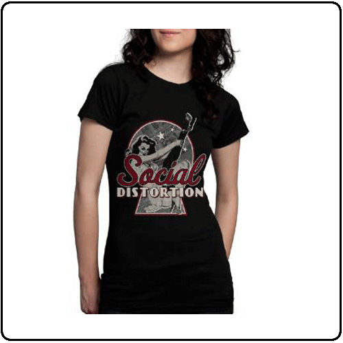 Social Distortion - Newspaper Pin-Up Tunic - Girls