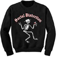 Skeleton (Black Crewneck Fleece Sweatshirt) (USA Import Sweatshirt)