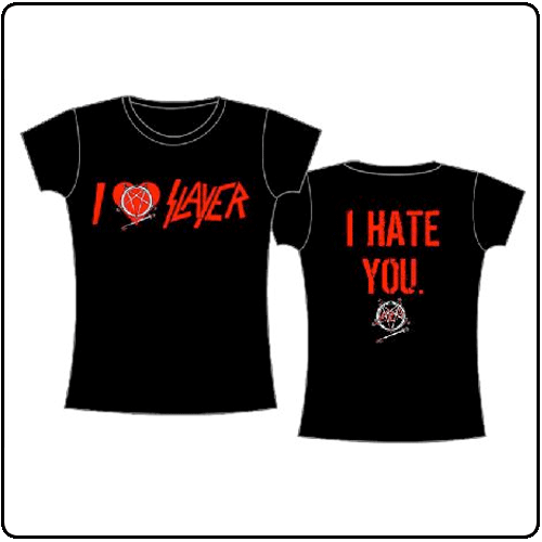 Slayer - I Heart Slayer Pentagram (Womens)
