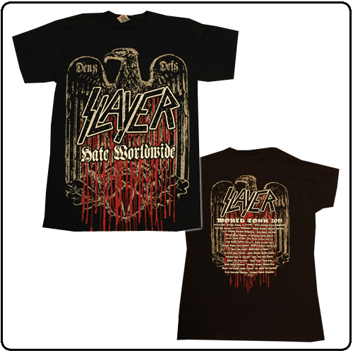 Slayer - Hate Worldwide 2011 Dates (L and XL)