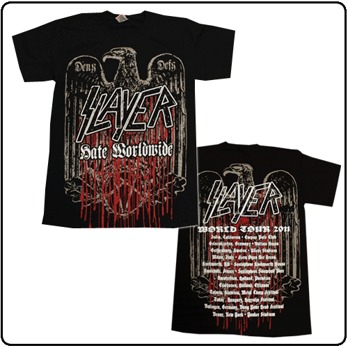 Slayer - Hate Worldwide 2011 Dates (Small and Medium)