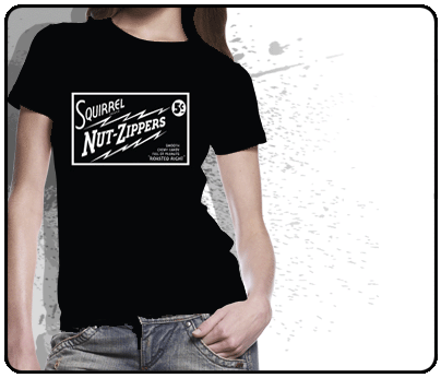 Squirrel Nut Zippers - Black Roasted Right Logo (Girls)