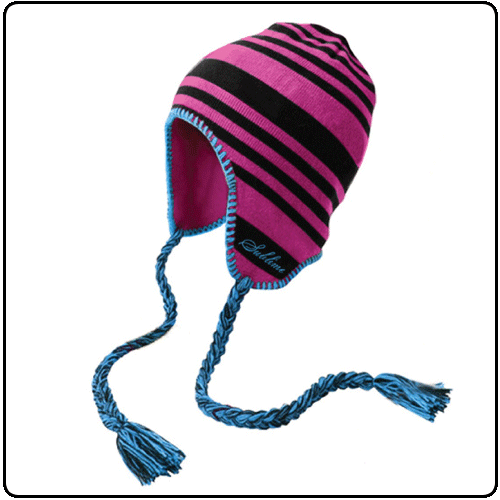 Sublime - Striped Girls Hat With Ear Flaps