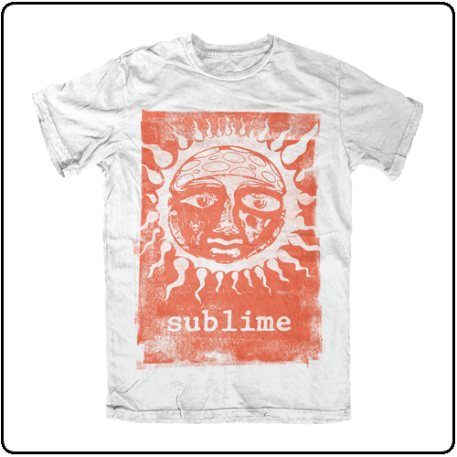 Sublime - Orange Sun - White Slim Fit (XXL Only)