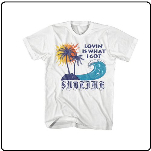 Sublime - White Lovin' Wave Mens Slim Fit Tee