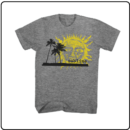Sublime - Heather grey Palm Trees,Sun Slim Fit XXL only