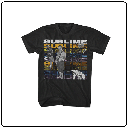 Sublime - Black Multi Logo with Dog Mens Slim Fit T XXL Only