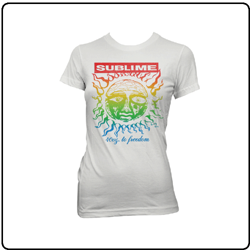 Sublime - White Rainbow Sun Jr Tissue Tee