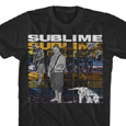 Sublime : Black Multi Logo with Dog Mens Slim Fit T XXL Only
