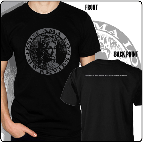 Swervedriver - Jesus - Black With Silver Print (Mens)