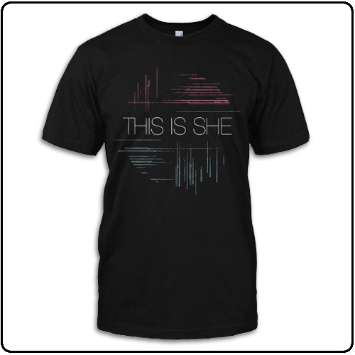 This Is She - Lined Circle - Black