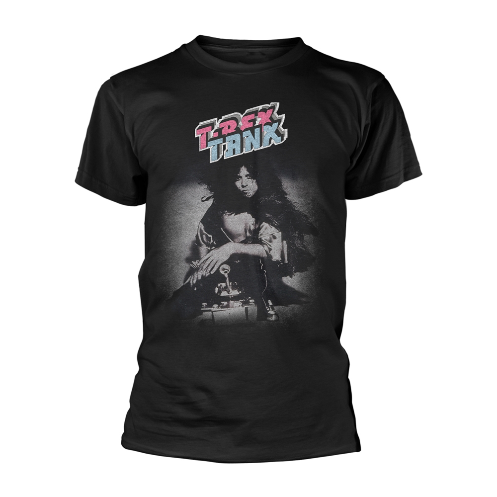 Details about   T Rex T Shirt Tanx Album cover logo new Official Mens Black 