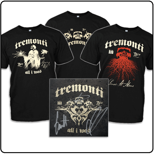 Mark Tremonti - 3x T-Shirts With Autographed Card (Bundle 1)
