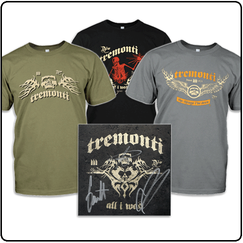 Mark Tremonti - 3x T-Shirts With Autographed Card (Bundle 2)