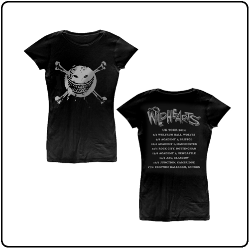 The Wildhearts - Silver Foil Smiley - Girls Tee