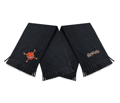The Wildhearts - Logo / Smiley - Black - Embroidered Scarf