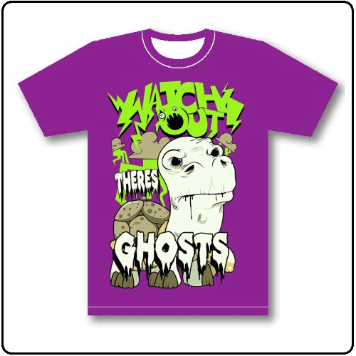 Watchout Theres Ghosts - Turtle Purple