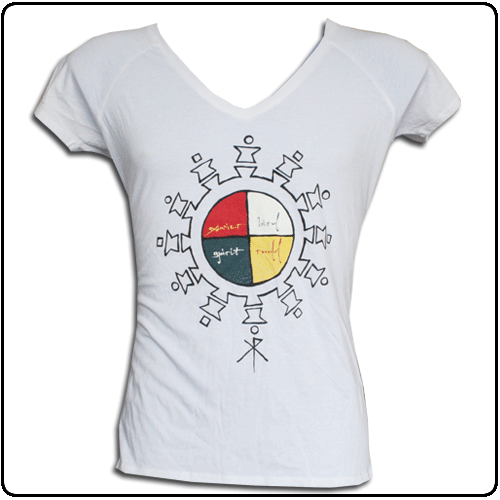 Xavier Rudd - Ladies white Unite (V-Neck)