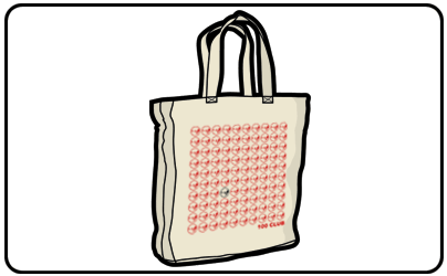 The 100 Club - Circles Tote heavy (White)