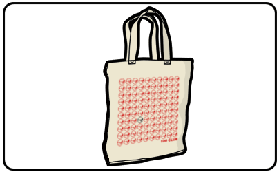 The 100 Club - Circles Light Tote (White)