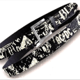 AC/DC : Cracked Leather Belt With Full Print