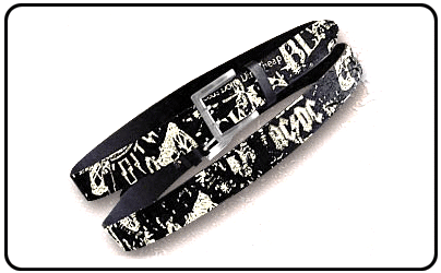AC/DC - Cracked Leather Belt With Full Print