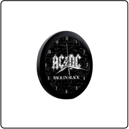 AC/DC - Back In Black Plastic Wall Clock