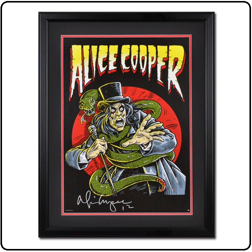 Alice Cooper - Limited Edition Autographed and Framed Lithograph
