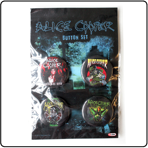 Alice Cooper - x4 Badge set