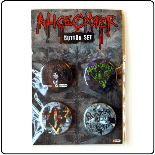 Alice Cooper - Button Set (4 pack)