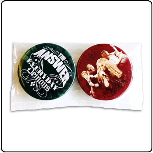 The Answer - Large Japanese 2 x badge set