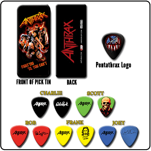 Anthrax - Pentathrax Logo - Pick Tin With 6 Picks