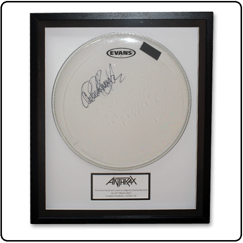 Anthrax - Ultra-Exclusive Limited SIGNED & FRAMED Drum Skin