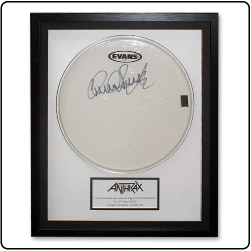 Anthrax - Ultra-Exclusive Limited SIGNED & FRAMED Drum Skin