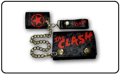 The Clash - Black Red Print Leather