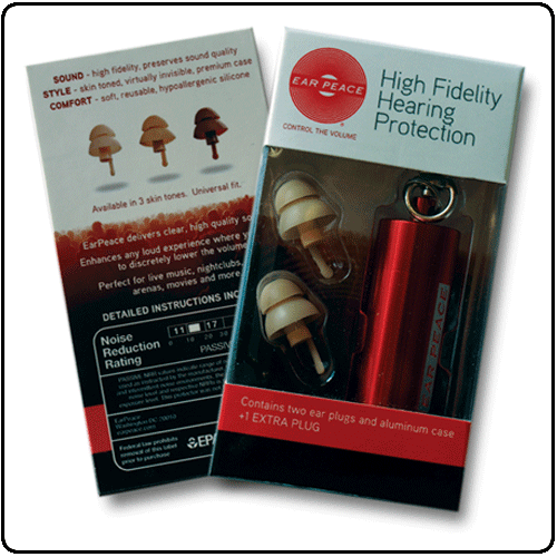 Ear Peace - Red Case Light Ear Plug