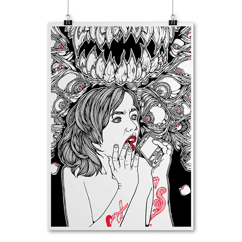 Front Magazine - Screen print: Emily Johnston by Jordan Buckley