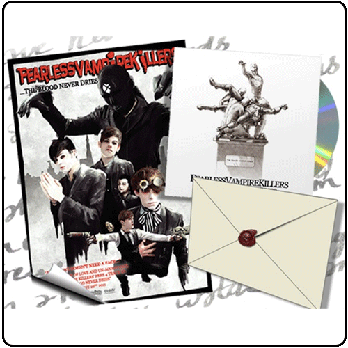 Fearless Vampire Killers - The Blood Never Dries E.P + Lyrics + Signed poster