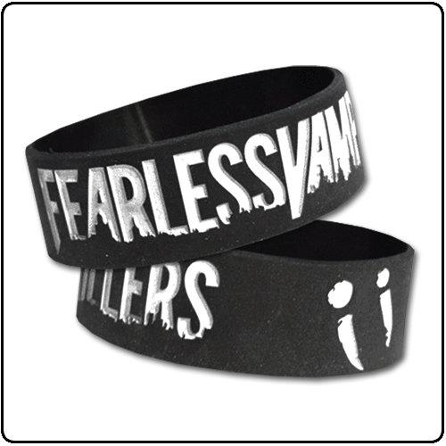 Fearless Vampire Killers - Militia - White (1 Inch Thick Silicone Wristband)