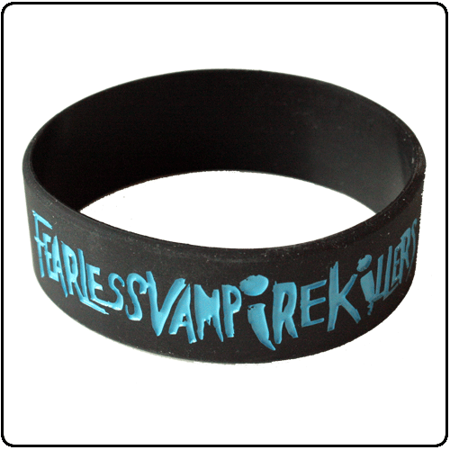 Fearless Vampire Killers - FVK Black - (1 Inch Thick Silicone Wristband)
