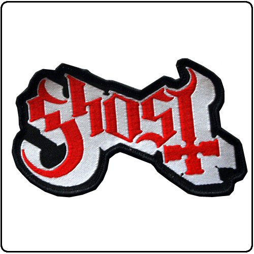 Ghost - Shaped Red Logo Patch