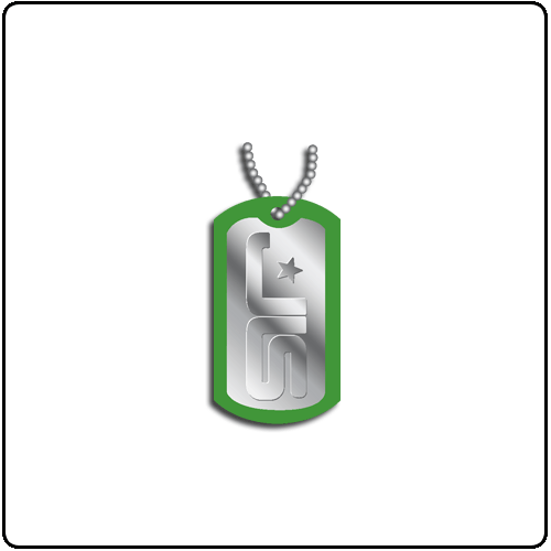 JLS - Green Dog Tag