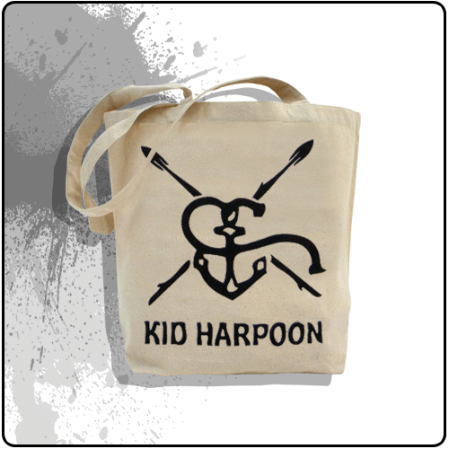 Kid Harpoon - Anchor Tote Bag (White)