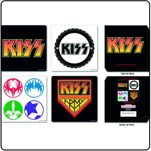 Kiss - Mixed Designs (4 Piece Coaster Set)