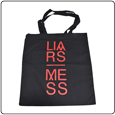 Mess (Black / Red) (Tote Bag)