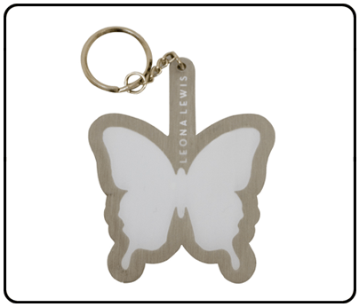 Leona Lewis - Butterfly Shaped Metal Keyring SALE