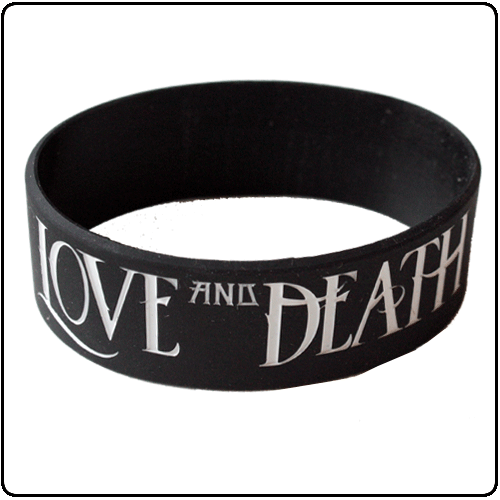 Love And Death - Black Silicone Wristband