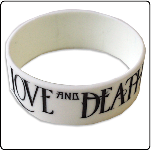 Love And Death - White Silicone Wristband