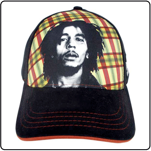 Bob Marley - Rasta Plaid Cap