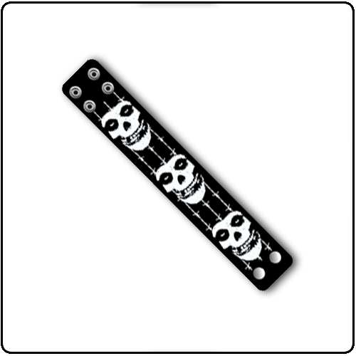 Misfits - Barb Skull Leather Cuff